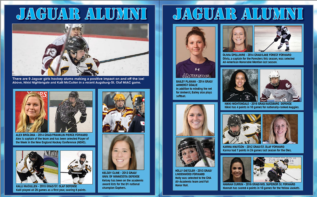 former Jaguars playing college hockey