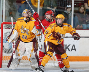 Kelsey Cline, a junior defenseman on the University of Minnesota's women's hockey team